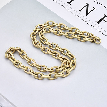 Iron Cable Chains Necklace Making, with Brass Lobster Clasps, Unwelded