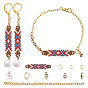 DIY Earring Making, with Brass Leverback Earring Findings and Unwelded Brass Cable Chains, Acrylic Pearl Beads Charms, 304 Stainless Steel Jump Rings