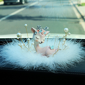 Resin Deer Cartoon Car Display Decorations, Car Home Office Ornaments