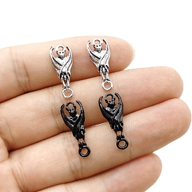 Alloy Connector Charms, Halloween Bat Links