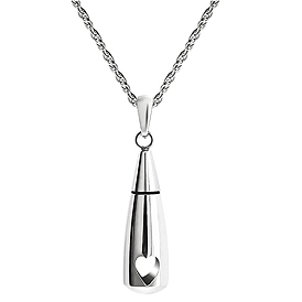 316 Surgical Stainless Steel Pendant Necklaces, Urn Ashes Necklaces, Teardrop