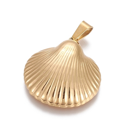 304 Stainless Steel Pendants, Ocean Theme, Shell