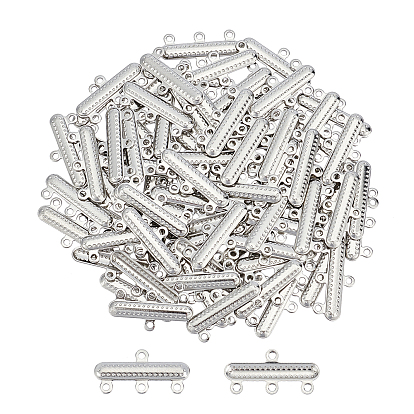 80Pcs 304 Stainless Steel Chandelier Component Links, Rectangle