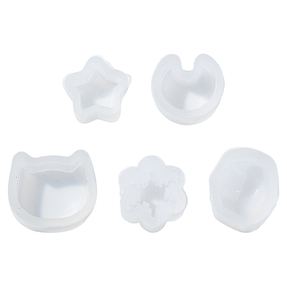 5 шт 5 стили силиконовые формы, формы для литья смолы, для уф-смолы, изготовление ювелирных изделий из эпоксидной смолы, разнообразные