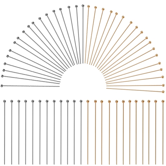 240 шт. 2 стили 304 штифты с шаровой головкой из нержавеющей стали, для изготовления бусин