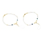 Polymer Clay Heishi Beaded Mobile Straps, with Acrylic Beads, Evil Eye Resin Beads and Nylon Thread