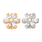 Dijes conectores de latón y diamantes de imitación, enlaces de flores y estrellas