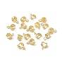 Brass Pinch Bails, Ice Pick, Leaf