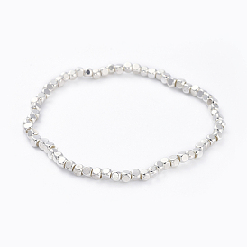 Bracelets extensible de perles en laiton, cube