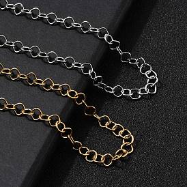 5мм 304 ожерелья из нержавеющей стали с ромбовидными звеньями для женщин и мужчин, ионное покрытие (ip)