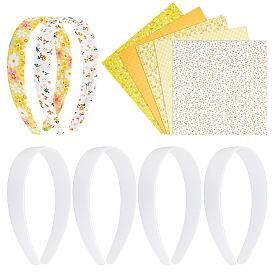 5шт. пластиковые резинки для волос, с 5шт. хлопчатобумажной тканью