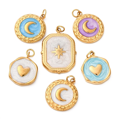 304 нержавеющей стальной эмали подвески, с целью перехода в кольце, ионное покрытие (ip), реальный 18 k позолоченный