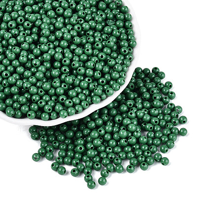 Opaque Acrylic Beads, Round