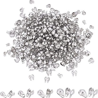 600 шт. 5 размеры 304 наконечники из нержавеющей стали, Калотте заканчивается, крышка раскладушки