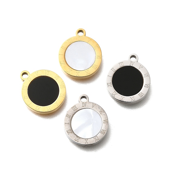 304 из нержавеющей стали плоские круглые прелести, с пластиковой имитацией оболочки, ионное покрытие (ip)