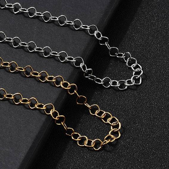 5мм 304 ожерелья из нержавеющей стали с ромбовидными звеньями для женщин и мужчин, ионное покрытие (ip)