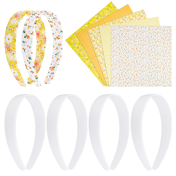 5шт. пластиковые резинки для волос, с 5шт. хлопчатобумажной тканью