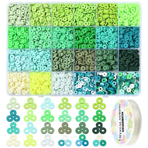 Наборы для изготовления браслетов из полимерной глины, плоских круглых/дисковых, бисерных, самодельных, ювелирных изделий