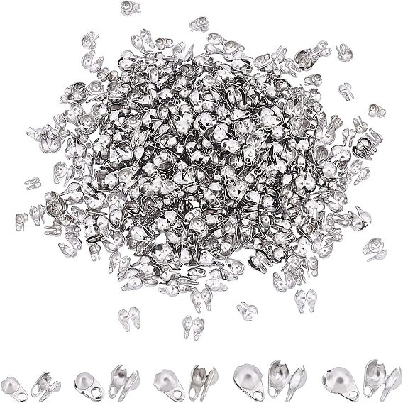 600 шт. 5 размеры 304 наконечники из нержавеющей стали, Калотте заканчивается, крышка раскладушки