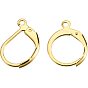 100Pcs 2 Styles 304 Stainless Steel Leverback Earring Findings, Ring with Loop, for DIY Earring Making Kits