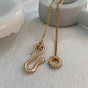 Crystal Rhinestone Snake Pendant Necklace with Alloy Curb Chains for Women