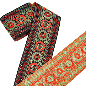 Цветочная винтажная жаккардовая полиэстеровая лента, плетеная лента с вышивкой, для аксессуаров для одежды
