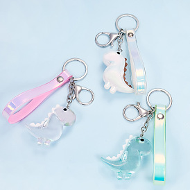 Colorful Acrylic Dinosaur Keychain for Bags and Accessories