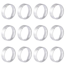 12 шт 201 кольцо из нержавеющей стали для мужчин и женщин