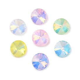 Glass Cabochons, Faceted, Cone