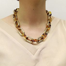 Шикарное акриловое ожерелье-цепочка для женщин - уникальное украшение на ключицу с замком