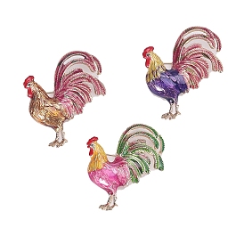 Enamel Pins, Golden Alloy Brooches for Backpack Clothes, Rooster