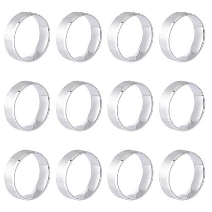 12 шт 201 кольцо из нержавеющей стали для мужчин и женщин