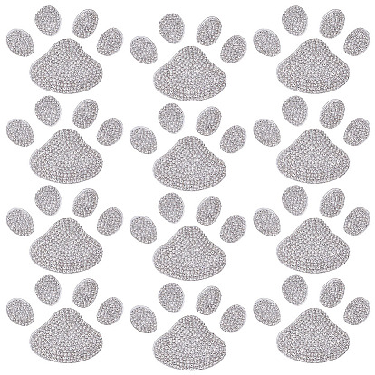 12 Bags Footprint Hotfix Rhinestone, Hot Melt Adhesive on the Back, Rhinestone Trimming