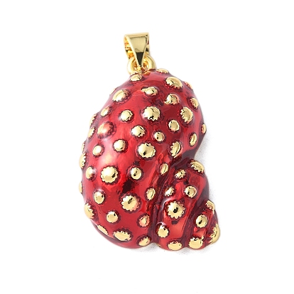 Латунь эмаль подвески, долговечный, без кадмия и без свинца, стойки покрытие, очарование раковины, реальный 18 k позолоченный