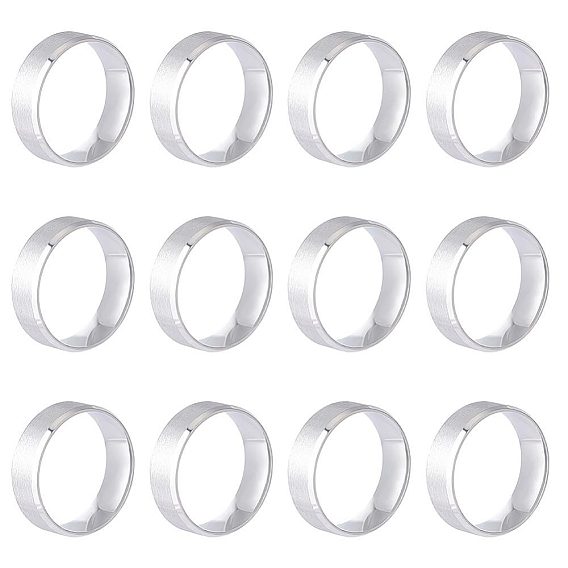 12 шт 201 кольцо из нержавеющей стали для мужчин и женщин
