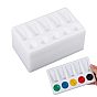 10Pcs 10-Compartment Plastic Watercolor Oil Palette, Paint & Drawing Supplies, Rectangle