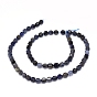 Natural Iolite Beads Strands, Faceted, Bicone, Double Terminated Point Prism Beads