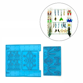 Подставки для сережек силиконовые формы, для уф-смолы, изготовление изделий из эпоксидной смолы