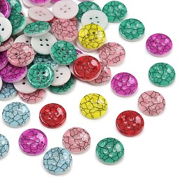 Кнопки фарфора 2-отверстие, плоско-круглые