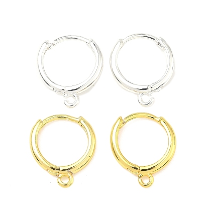 Латунная фурнитура для хооп серег, долговечный, стойки покрытие, с петлей