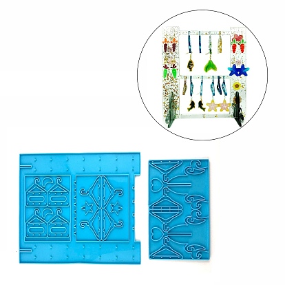 Подставки для сережек силиконовые формы, для уф-смолы, изготовление изделий из эпоксидной смолы