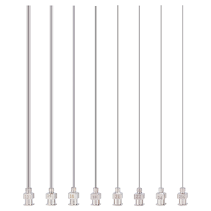 8 шт. 8 стиль 304 дозирующая игла с тупым кончиком из нержавеющей стали и латунным замком Люэра, Длинные иглы-аппликаторы для шприцев для измерения жидкости из эпоксидной смолы