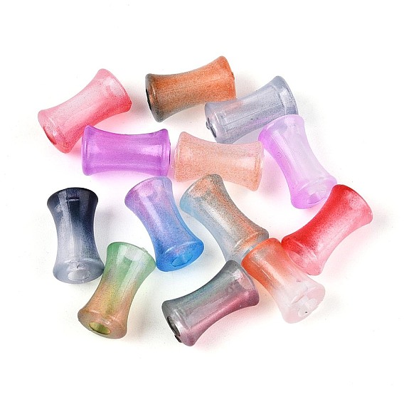 Прозрачные акриловые бусины, бамбук совместное, два тона