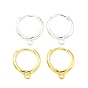 Латунная фурнитура для хооп серег, долговечный, стойки покрытие, с петлей
