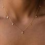 304 Stainless Steel Pave Clear Cubic Zirconia Geometric Teardrop Pendant Necklaces for Women
