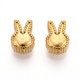 Ионное покрытие (ip) 304 брелоки из нержавеющей стали, кролика головы