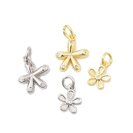 Латунные микро проложить кубического циркония прелести, цветок, долговечный, стойки покрытие, с целью перехода в кольце