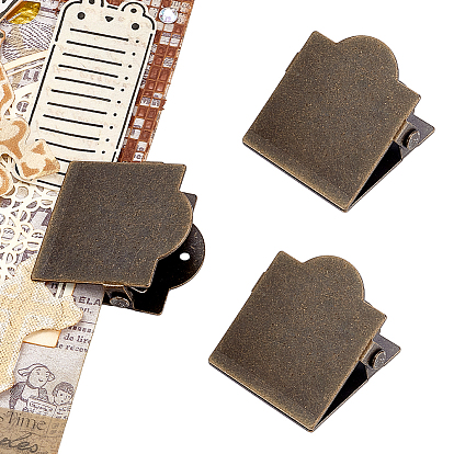 2Pcs Iron Sticky Note Clips, Office Supplies, Square