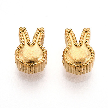 Ионное покрытие (ip) 304 брелоки из нержавеющей стали, кролика головы