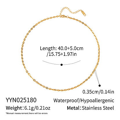 Простые 3.5мм 304цепочки Boston Link из нержавеющей стали для женщин